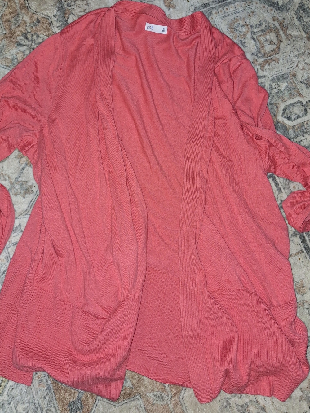croft & barrow Coral Open-Front Women’s Cardigan